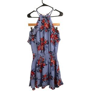 Parker mini halter dress floral lavender xs
